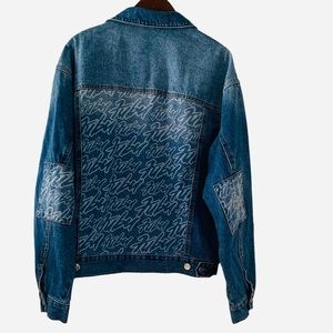 Fubu Graffiti Denim Jacket Men Size L.